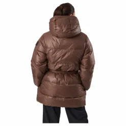 Mid Length Beltet Coat Dark Bark