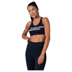 Mid Support Bra Logo Blue