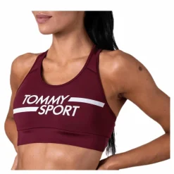Mid Support Bra Logo Red