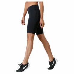 Mid-Rise Compression Shorts W Black