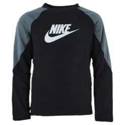 Mixed Material Crew Junior Black/Grey