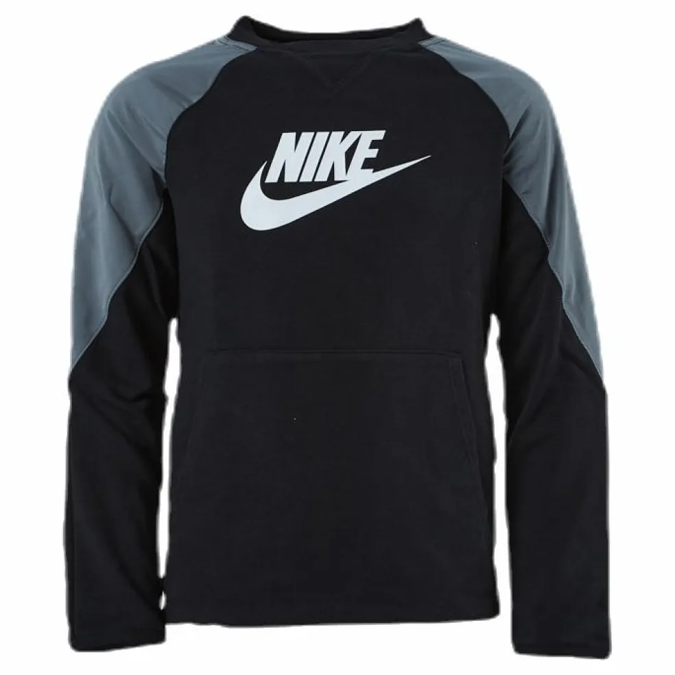 Mixed Material Crew Junior Black/Grey