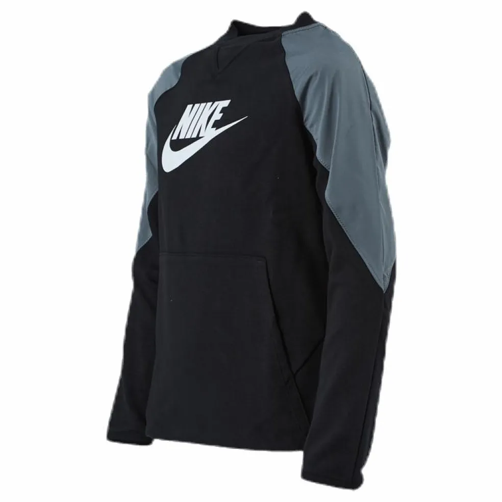 Mixed Material Crew Junior Black/Grey