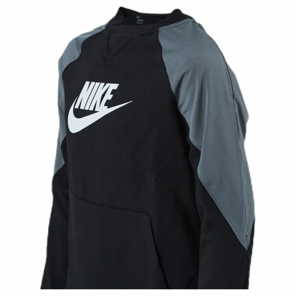 Mixed Material Crew Junior Black/Grey