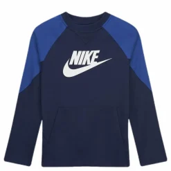 Mixed Material Crew Junior Blue