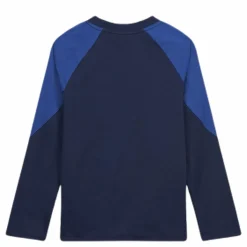 Mixed Material Crew Junior Blue