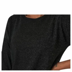 New Queen 3/4 Glitter Top Jrs Black