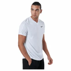 NikeCourt Dri-FIT Victory Men's Tennis Top WHITE/WHITE/BLACK