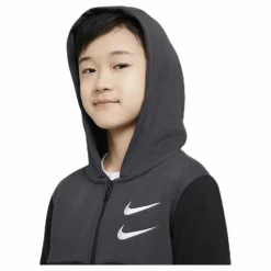 NSW Swoosh Zip Hoodie Junior Black/Grey