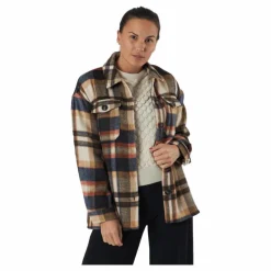 Onlmaci L/s Check Shacket Pnt Humus