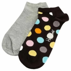 2-Pack Big Dot Low Socks Black