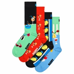 4-pack Fancy Dinner Socks Gift Light Blue