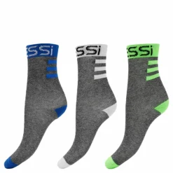 3-Pack Messi 3 Stripe Kids Grey