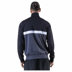 Panelled Track Top Black
