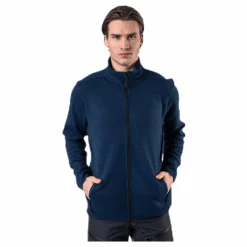 Pareman Melange Fleece Jacket Blue