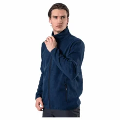 Pareman Melange Fleece Jacket Blue