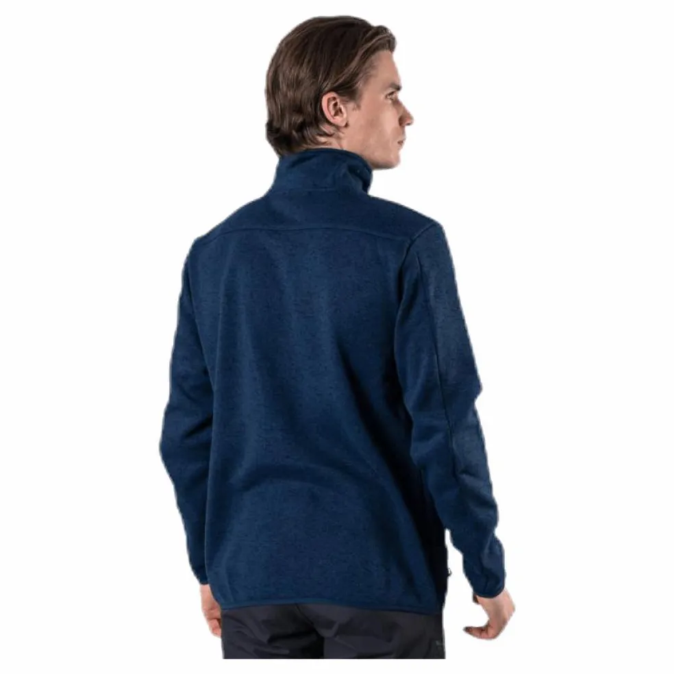 Pareman Melange Fleece Jacket Blue