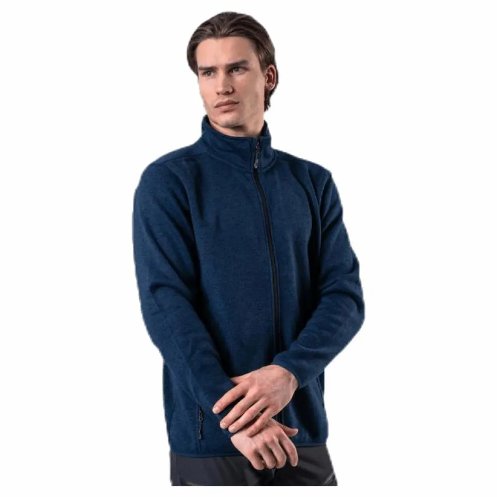 Pareman Melange Fleece Jacket Blue