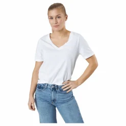 Pcria Ss V-neck Solid Tee Bc Bright White