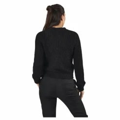 Petula Ls Knit Cardigan Black
