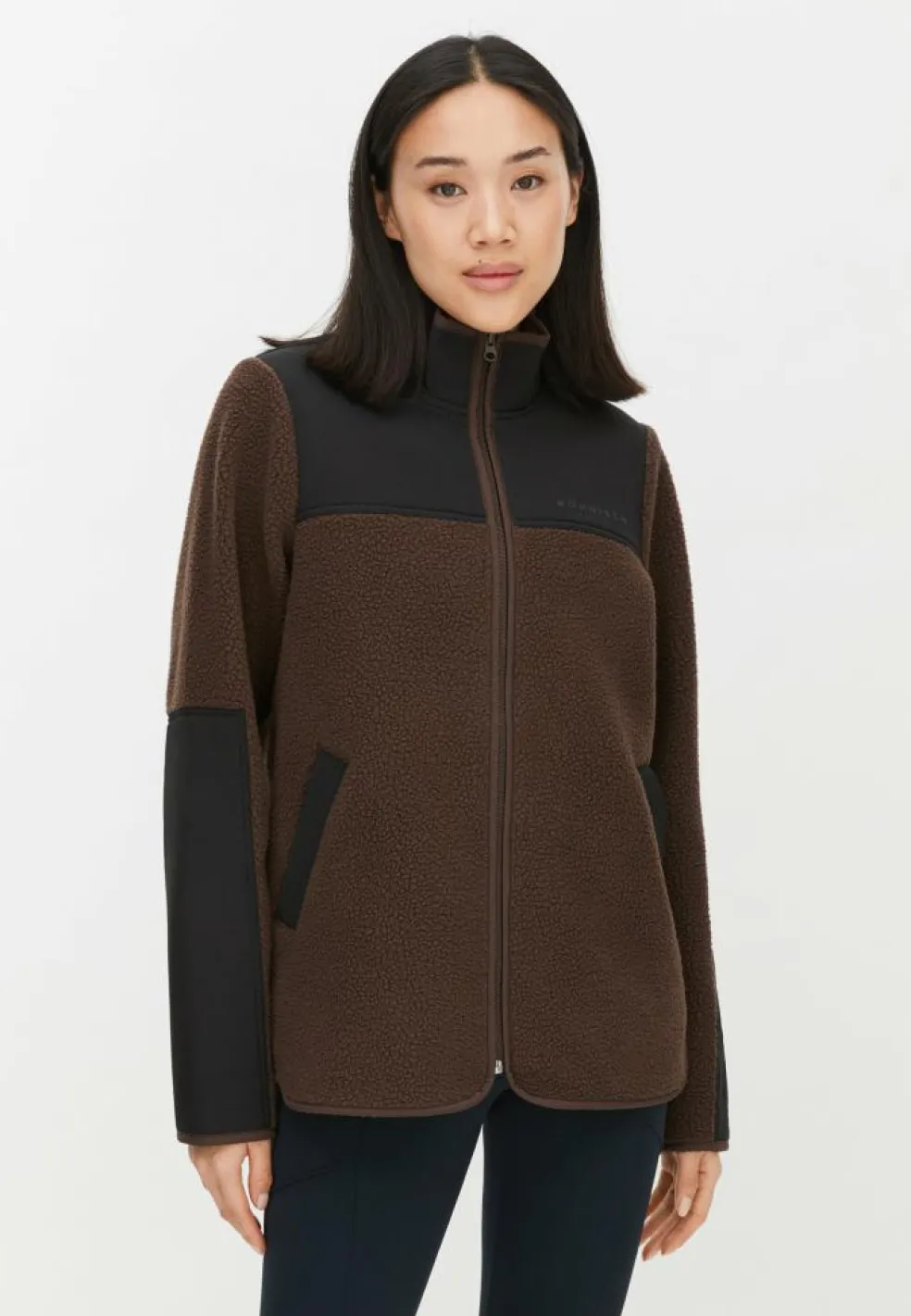 Phoebe Pile Jacket Seal Brown