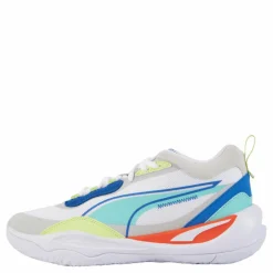 Playmaker Jr Puma White-mint-victoria Blue