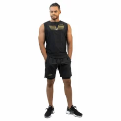 Power Sleeveless Tee Black&gold