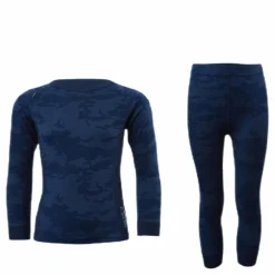 Print Merino Set Blue