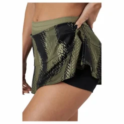 Printed Match Skirt P.blue 000/brown