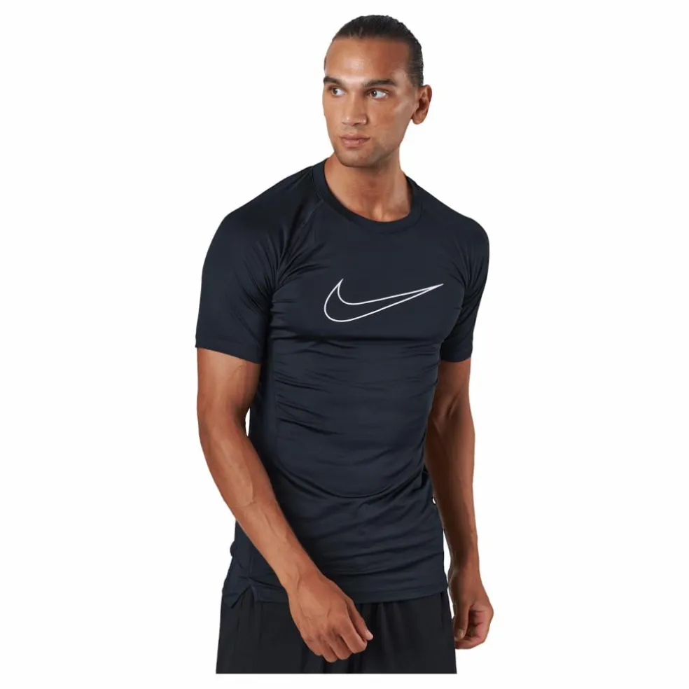 Pro Dri-FIT Men's Tight Fit Short-Sleeve Top BLACK/WHITE