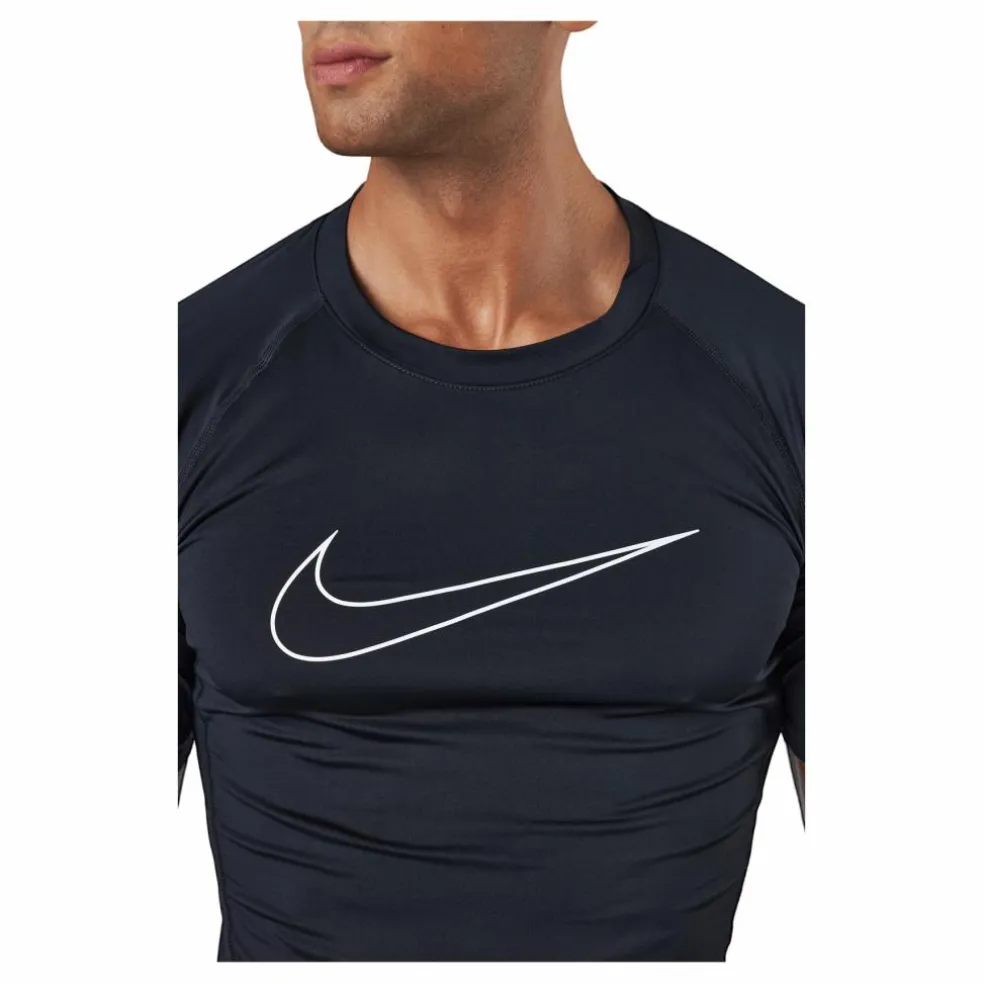 Pro Dri-FIT Men's Tight Fit Short-Sleeve Top BLACK/WHITE