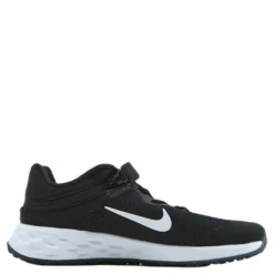 Revolution 6 FlyEase Little Kids' Shoe BLACK/WHITE-DK SMOKE GREY