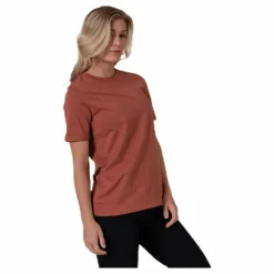 Ria Ss Fold Up Solid Tee Brown