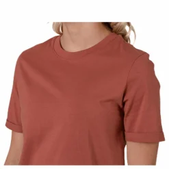 Ria Ss Fold Up Solid Tee Brown