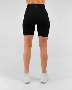 Ribbed Seamless Biker Shorts Black