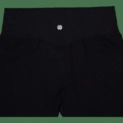 Ribbed Seamless Biker Shorts Black