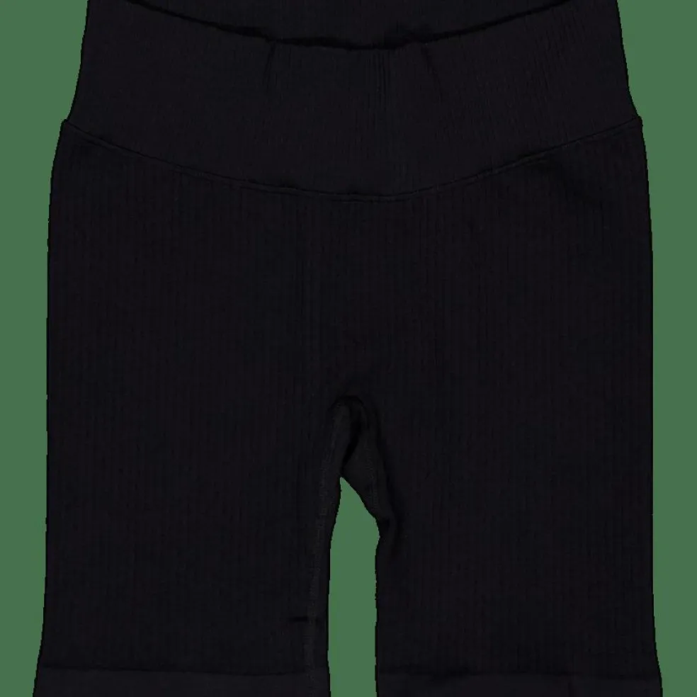 Ribbed Seamless Biker Shorts Black