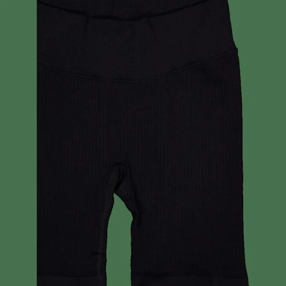 Ribbed Seamless Biker Shorts Black
