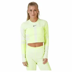 Run Tech Pack Knit Top LS White/Green