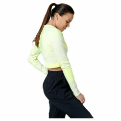 Run Tech Pack Knit Top LS White/Green