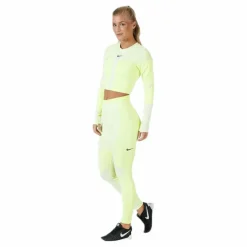 Run Tech Pack Knit Top LS White/Green