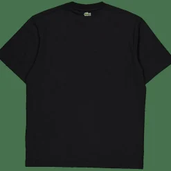 Signature Print Cotton T-shirt Black