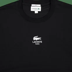 Signature Print Cotton T-shirt Black