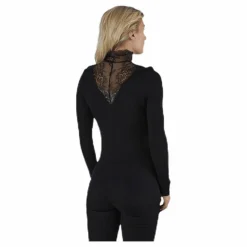 Siri Ls T-Neck Top Black