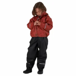 Skur Fodrat regnställ Orange/Black/Red