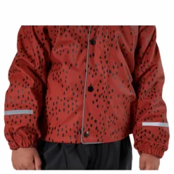 Skur Fodrat regnställ Orange/Black/Red