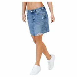 Sky Life Reg Dnm Skirt Blue