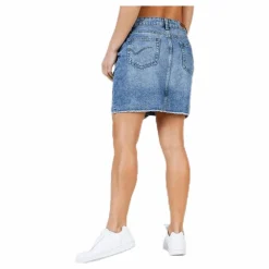 Sky Life Reg Dnm Skirt Blue