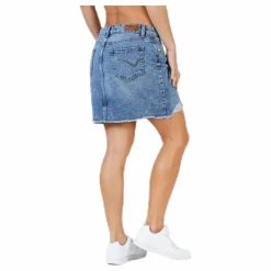 Sky Life Reg Dnm Skirt Blue