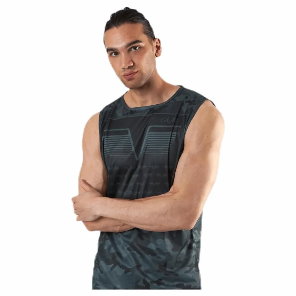 Sniper Green Sleeveless Tee Patterned/Green